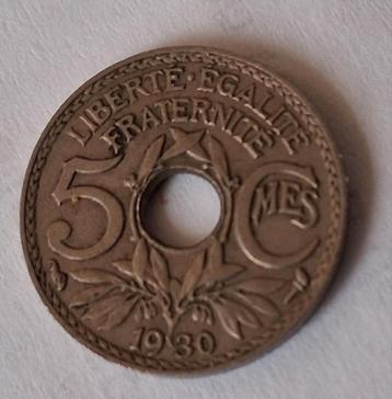 5 Centimes Frankrijk 1930 beschikbaar voor biedingen