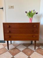 Vintage teakhouten ladekastje jaren 60 Slotboom, Ophalen, Gebruikt, Dutch design vintage Slotboom, Teakhout