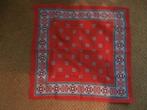 zakdoek Textiel  rode boerenzakdoek rood met blauw grijs, Ophalen of Verzenden