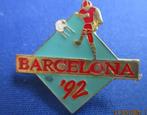 pin speld sport Barcelona 1992 olympische spelen voetbal?, Ophalen of Verzenden, Zo goed als nieuw, Buitenlandse clubs, Poster, Plaatje of Sticker