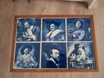 Tafel met delfs blauwe tegeltjes, Antiek en Kunst, Ophalen of Verzenden