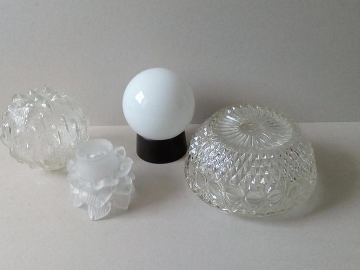 Plafondlamp(Niko)/kappen. Vintage. Prijs per stuk vanaf., Huis en Inrichting, Lampen | Plafondlampen, Zo goed als nieuw, Glas