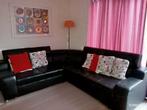 Black Leather Sofa - very good condition!!!, Ophalen, 250 tot 300 cm, Zo goed als nieuw, Corner Sofa