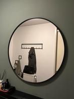 Hele mooie zwarte ronde spiegel 80 CM diameter Woood, Huis en Inrichting, Woonaccessoires | Spiegels, Ophalen, Rond, Zo goed als nieuw