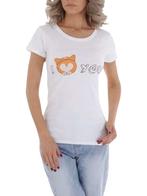 T-shirt I love you wit oranje XL, Wit, Maat 46/48 (XL) of groter, Nieuw, Ophalen of Verzenden