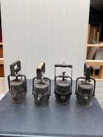 4 carbidlampen met handvaten, Antiek en Kunst, Antiek | Lampen, Ophalen