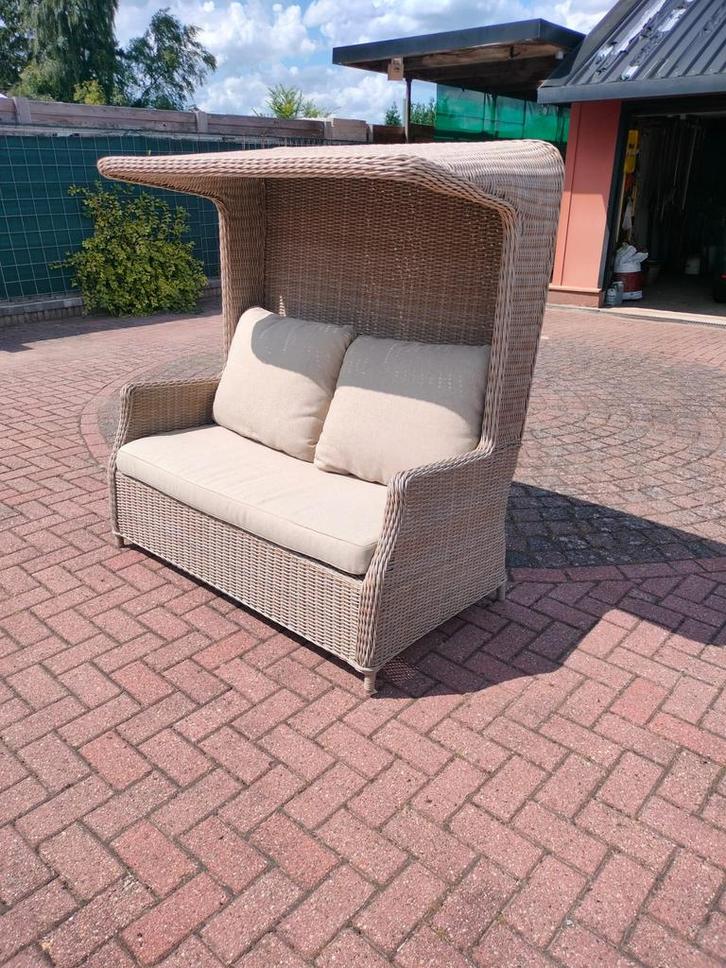 Tuinbank met zonnekap hxbxd 150cm x 135cm x 50cm, Tuin en Terras, Tuinsets en Loungesets, Zo goed als nieuw, Loungeset, Wicker