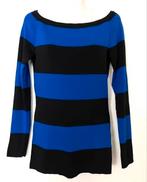 Nikkie kobaltblauwe/zwarte trui maat S