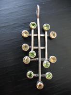 Mooie Handgemaakte Zilveren Hanger met Peridot en Citrien, Sieraden, Tassen en Uiterlijk, Antieke sieraden, Verzenden, Zilver