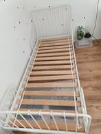Metalen Bedframe met Lattenbodem 90x200, Ophalen, 85 tot 100 cm, Gebruikt, Lattenbodem