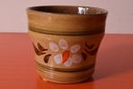 Retro vintage jaren 70 West-Germany bloempot met bloemdecor, Ophalen of Verzenden