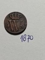 Halve cent 1870 Koning Willem 3, Postzegels en Munten, Munten | Nederland, Ophalen of Verzenden, Koning Willem III, Overige waardes