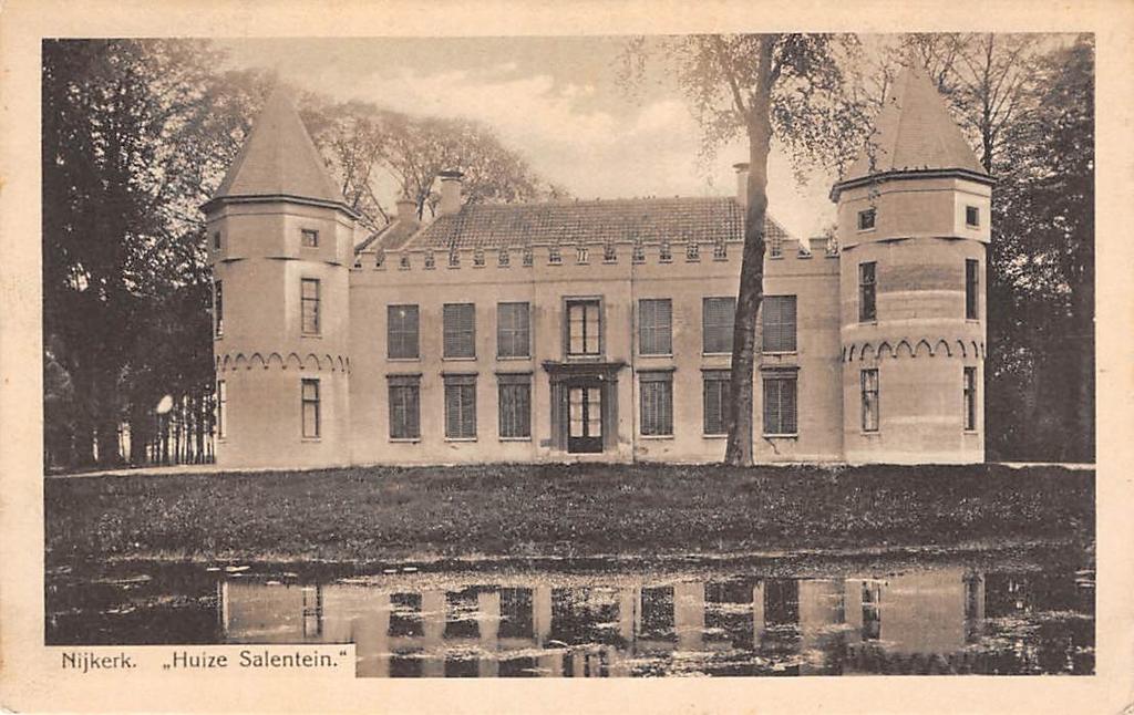 Nijkerk - Huize Salentein Veluwe, Ophalen of Verzenden, Voor 1920, Gelopen, Gelderland