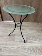 BijzetTafel, Minder dan 55 cm, Gebruikt, Metaal of Aluminium, Rond