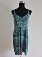J418 - Blauwe Geisha jurk maat L (1), Maat 38/40 (M), Blauw, Ophalen of Verzenden, Zo goed als nieuw