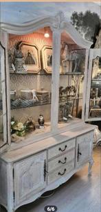 Eiken Queen Ann vitrinekast, Glas, Mandysmaison, 5664HM, Ophalen of Verzenden