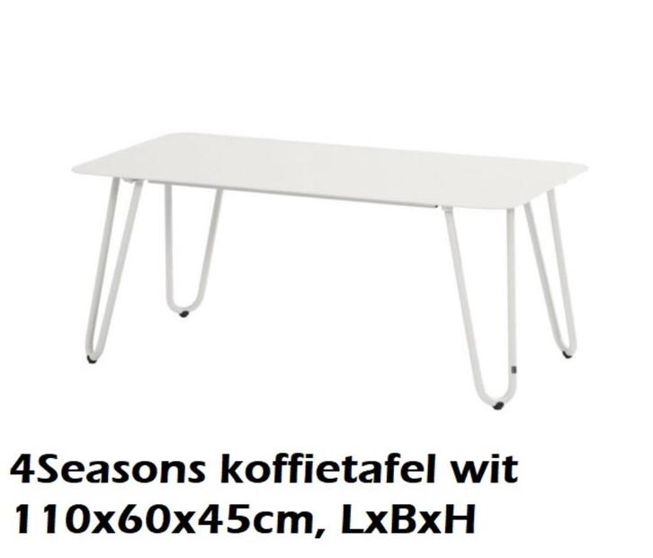 4SO cool loungetafel, koffietafel 110x60x45cm,, Tuin en Terras, Tuintafels, Nieuw, Rechthoekig, Aluminium, Ophalen of Verzenden