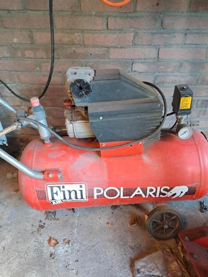 Fini Polaris Compressor - Gebruikt, Doe-het-zelf en Verbouw, Compressors, Gebruikt, 6 tot 10 bar, 25 tot 100 liter, Minder dan 200 liter/min