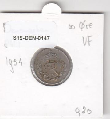 S19-DEN-0147 Denmark 10 ore 1954  KM# 841 VF beschikbaar voor biedingen
