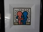 Reproductie naar Keith Haring Best Buddies 1987 14,7x14,7 cm, Antiek en Kunst, Kunst | Litho's en Zeefdrukken, Ophalen of Verzenden