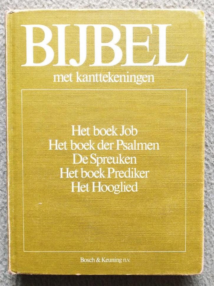 Bijbel met kanttekeningen, Boeken, Godsdienst en Theologie, Gelezen, Christendom | Katholiek, Ophalen of Verzenden