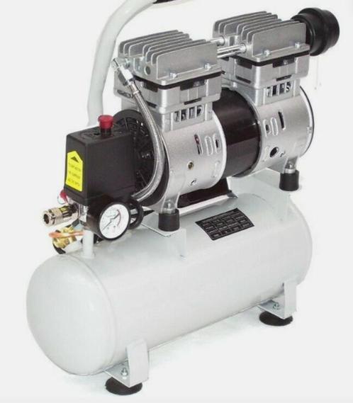fluisterstille compressor 64 dB 9l ketel max 8 bar 230 V, Doe-het-zelf en Verbouw, Compressors, Nieuw, 6 tot 10 bar, Minder dan 25 liter
