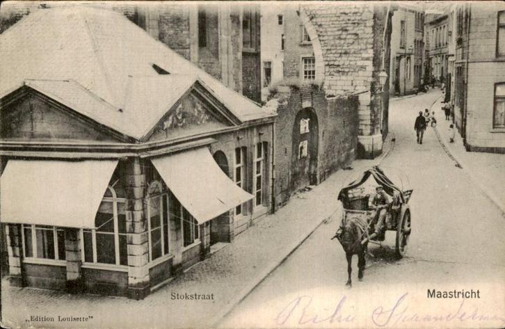 Maastricht - Stokstraat, Verzamelen, Ansichtkaarten | Nederland, Gelopen, Limburg, Voor 1920, Ophalen of Verzenden