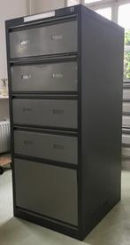 vintage metalen kaartenbak ladenkast, Ophalen, Gebruikt, Metalen kantoor kaartenbak kast, 100 tot 150 cm