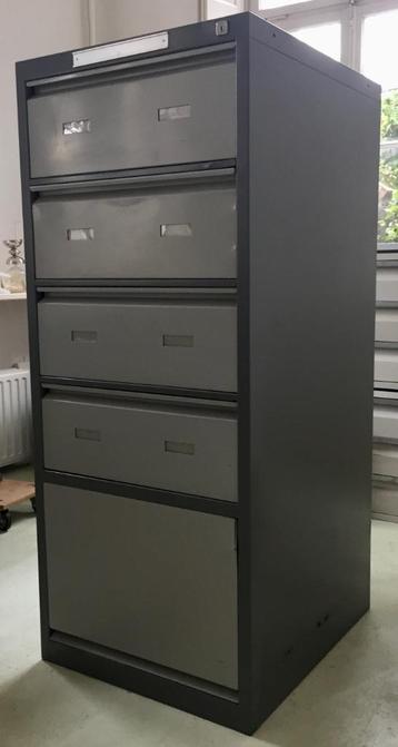 vintage metalen kaartenbak ladenkast beschikbaar voor biedingen