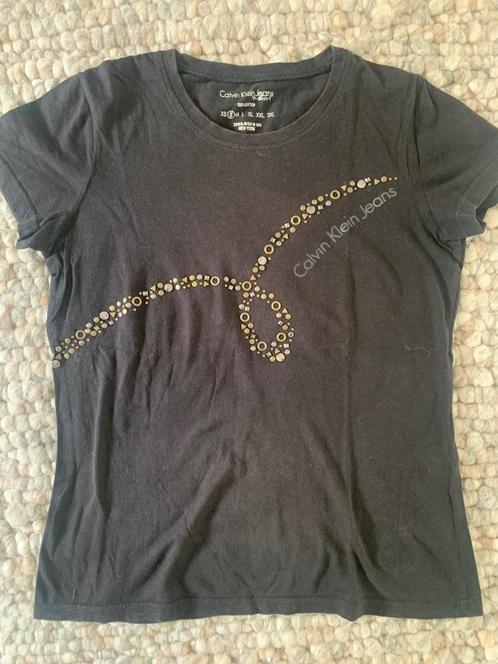 100% origineel een Calvin Klein shirt met studs maat S, Kleding | Dames, T-shirts, Gedragen, Maat 36 (S), Zwart, Korte mouw, Verzenden