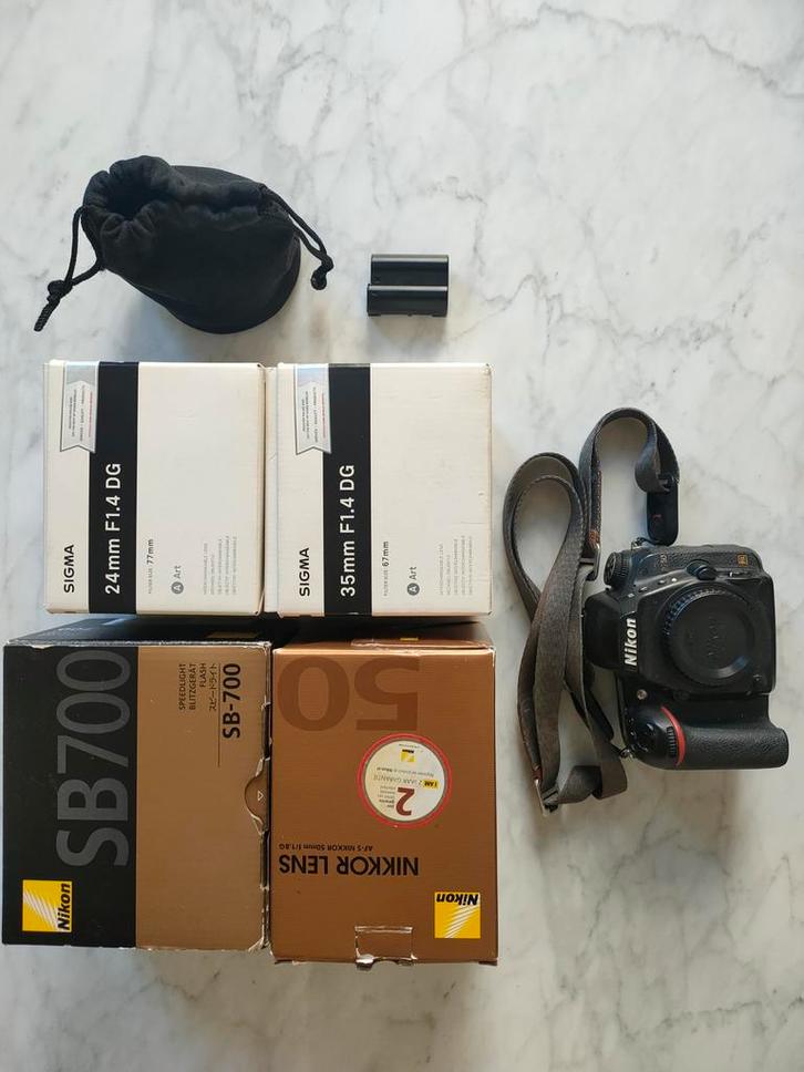 Nikon D750 set – Sigma Art + Nikkor primes + SB-700, Audio, Tv en Foto, Fotocamera's Digitaal, Zo goed als nieuw, Nikon, Geen optische zoom