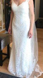 Prachtige elegante trouwjurk (ONGEDRAGEN), Ophalen of Verzenden, Zo goed als nieuw, Wit, Trouwjurk