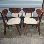 4 AWWA teak stoelen Nederkoorn, prachtige vintage staat, Ophalen