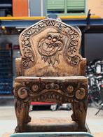 Antieke Balinese Troon met uniek houtsnijwerk, Antiek en Kunst, Ophalen