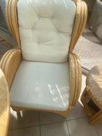 Rotan fauteuils met rotan tafeltje, Huis en Inrichting, Ophalen, Gebruikt