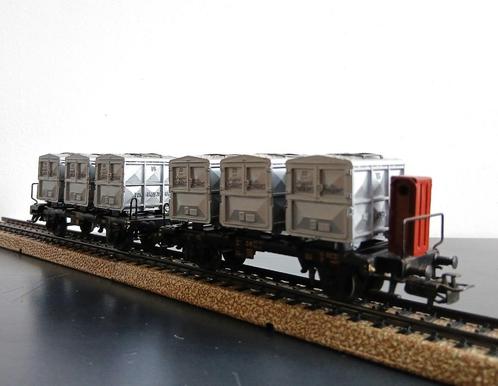 Setje Marklin Laadkistenwagens HO, Hobby en Vrije tijd, Modeltreinen | H0, Gebruikt, Wagon, Wisselstroom, Märklin, Ophalen
