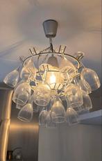 Unieke Wijnglazen Kroonluchter, Huis en Inrichting, Lampen | Hanglampen, Ophalen, Zo goed als nieuw, Glas, 50 tot 75 cm