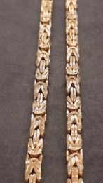 gouden platte koningsketting 14kt, Sieraden, Tassen en Uiterlijk, Kettingen, Www.bredajuwelier.nl, Nieuw, Ophalen of Verzenden