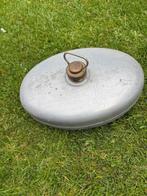 Antieke ovale platte zinken kruik, Antiek en Kunst, Ophalen of Verzenden