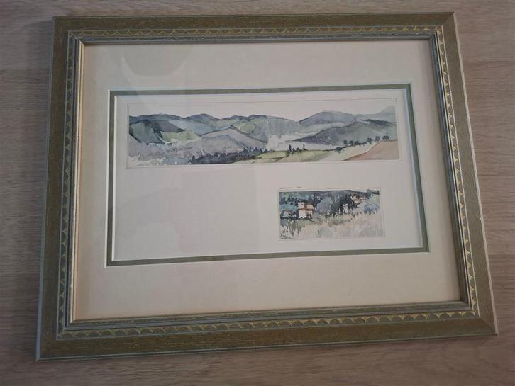 Kees Houtman gesigneerde aquarel [3], Antiek en Kunst, Kunst | Schilderijen | Modern, Ophalen