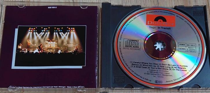 SAGA In Transit cd 1982, Cd's en Dvd's, Cd's | Instrumentaal, Gebruikt, Ophalen of Verzenden