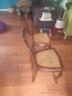 7 biedermeijer stoelen met  rotan, Huis en Inrichting, Stoelen, Ophalen, Riet of Rotan, Gebruikt, Bruin