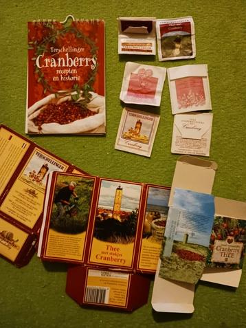 Kookboekje terschellinger cranberry en historie theedoosjes beschikbaar voor biedingen