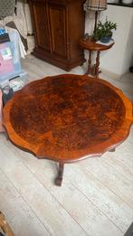 Antieke Biedermeier Salontafel met ingelegde wortelnoot, Ophalen of Verzenden