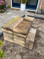 GRATIS 12x gele bielzen/bestratingsbanden, Tuin en Terras, Tegels en Klinkers, Ophalen, Zo goed als nieuw, Hout, 10 m² of meer