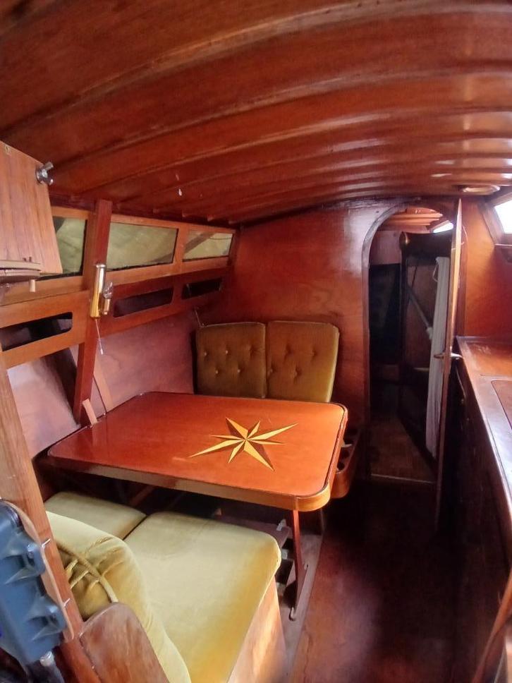 Unieke kustkruiser van mahonie fineer op wegtrailer te koop, Watersport en Boten, Kajuitzeilboten en Zeiljachten, Gebruikt, Tourjacht of Cruiser