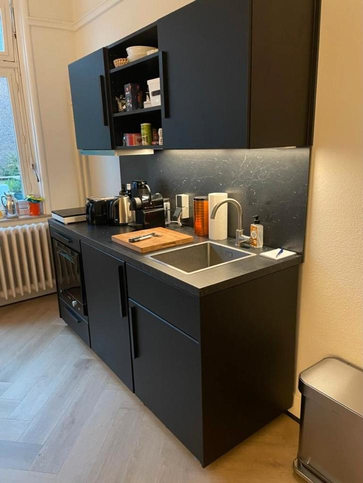 keukenblok, Huis en Inrichting, Keuken | Complete keukens, Gebruikt, Overige typen, Zwart, Kunststof, Ophalen