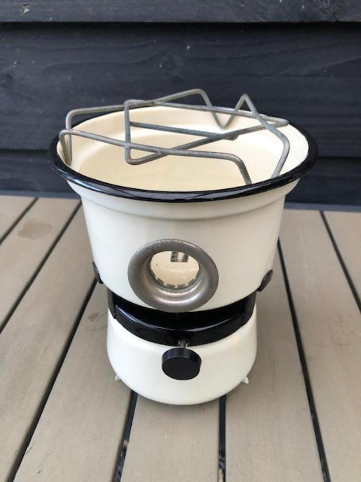 1-PITS MINI PETROLEUMSTEL, CREME, Antiek en Kunst, Antiek | Emaille, Ophalen of Verzenden