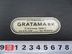 sticker haarlem zijlweg 328 auto bedrijf GRATAMA BV, Ophalen, Zo goed als nieuw