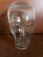 Vintage 1 glashoofd 2 porseleinen hoofden, Ophalen of Verzenden